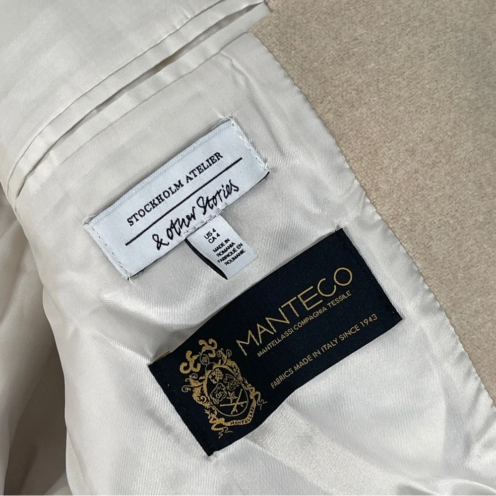 & Other Stories Oversized Wool Blend Blazer Size 4 NWT - Picture 11 of 15